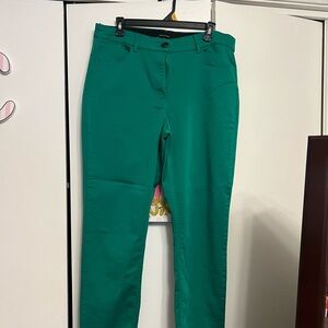 Slim Emerald Green Stretch Skinny Pants for Women